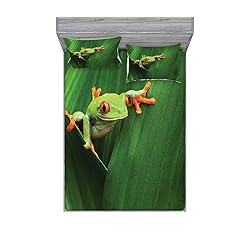 Ambesonne Animal Fitted Sheet & Pillow Sham
