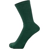 ZAKIRA Finest Combed Cotton Terry Lined Athletic Sports Crew Socks for Men, Women