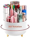 Desk Pencil Pen Holder, 5 Slots 360°Degree