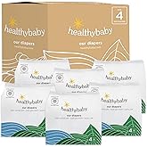 HealthyBaby Non-Toxic Diapers for Sensitive Skin - Size 4, 150 Count | EWG Verified &amp; Microbiome-Friendly. Made with organic cotton &amp; plant-derived materials. 12-hour leak protection. TCF.