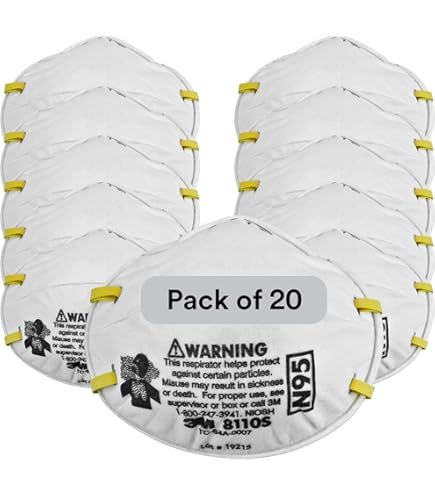 3M 50051138543056 8110S N95 Particulate Respirators, 20/Dispenser