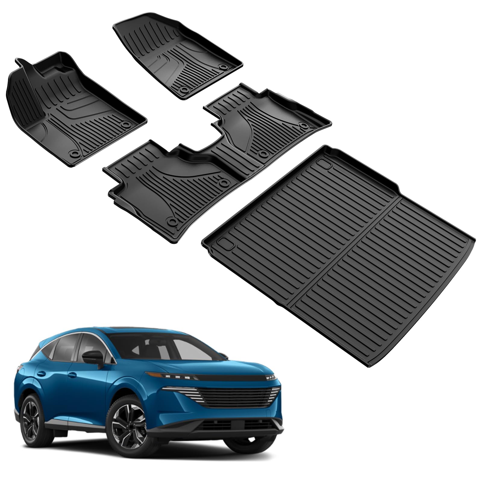 AOMSAZTO Floor Mats & Cargo Liner for 2025 Nissan Murano - Waterproof Car Mats All Weather Heavy Duty Car Floor Liners - 2025 Nissan Murano Accessories Image
