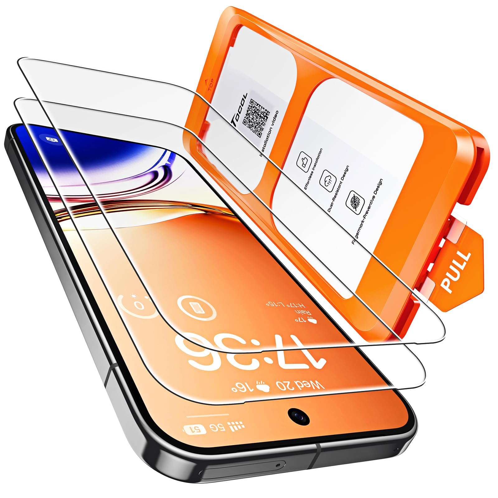 Photo 1 of TOCOL for Google Pixel 10 Pro Screen Protector/Google Pixel 10 Screen Protector 6.3 9H Hardness Military Grade Shatterproof HD Tempered Glass for Full Coverage Easy Installation 2 Pack