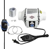 Powerful 3 Inch Inline Duct Ventilation Fan AC Vent Blower Exhaust Fan | w/ Pipe, Enhanced Air Flow, Low Noise for 3D Printer Enclosure, Laser Engraver Cover,Resin, Greenhouse Ventilation Equipment