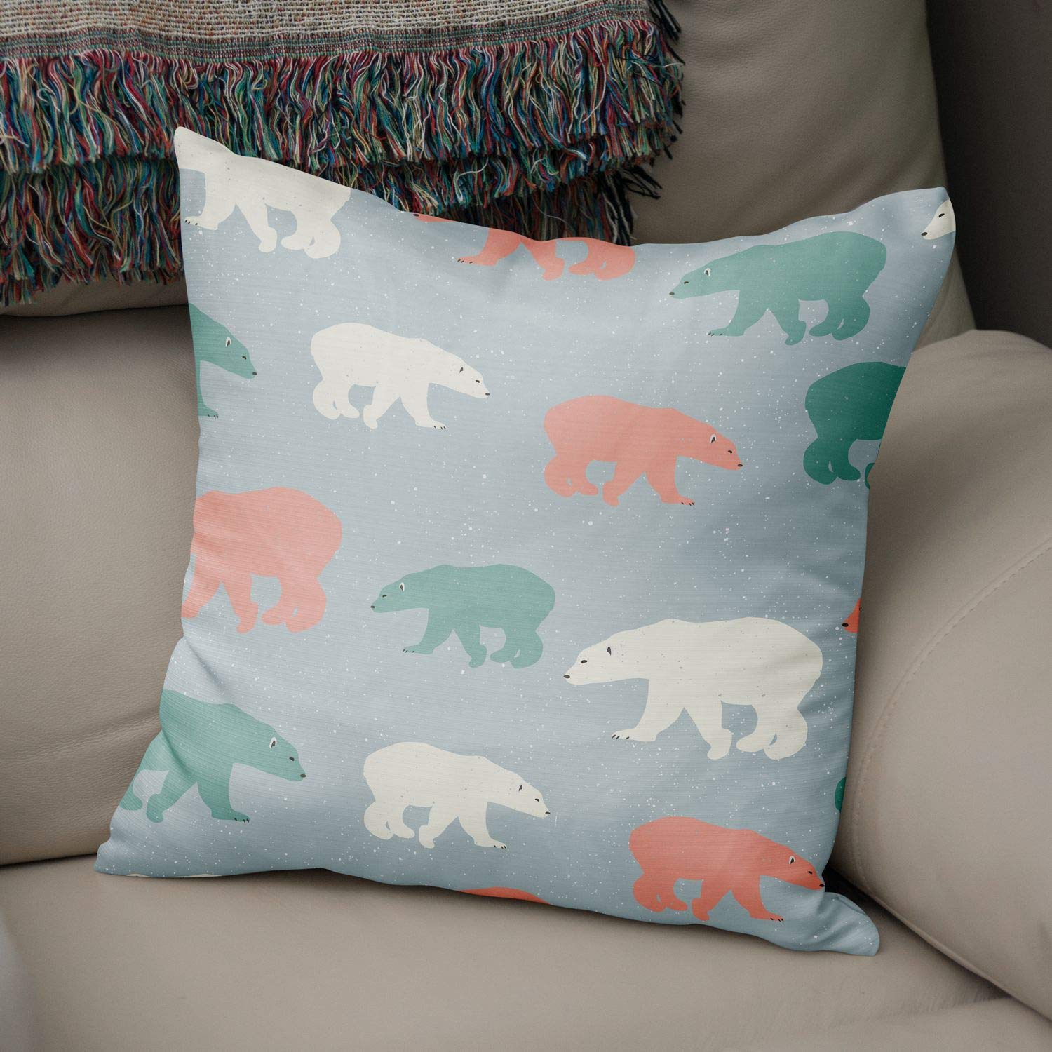 Bonamaison Decorative Cushion Cover Random Pattern, Throw Pillow Covers, Home Decorative Pillowcases for Livingroom, Sofa, Bedroom, Size:43X43 Cm - Designed and Manufactured in Turkey