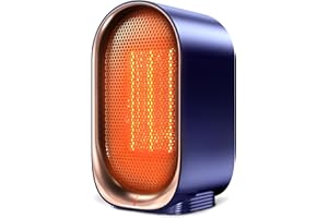 BZGG Space Heater, Portable Small Heaters for Indoor Use, Electric Desk Heater with Overheat and Tip-Over Protection, Mini Personal Heaters for Home Office Workspace,Black