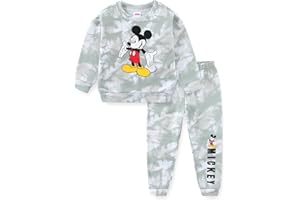 Disney Mickey Mouse Boys Sweatshirt and Pants Set for Toddler and Little Kids