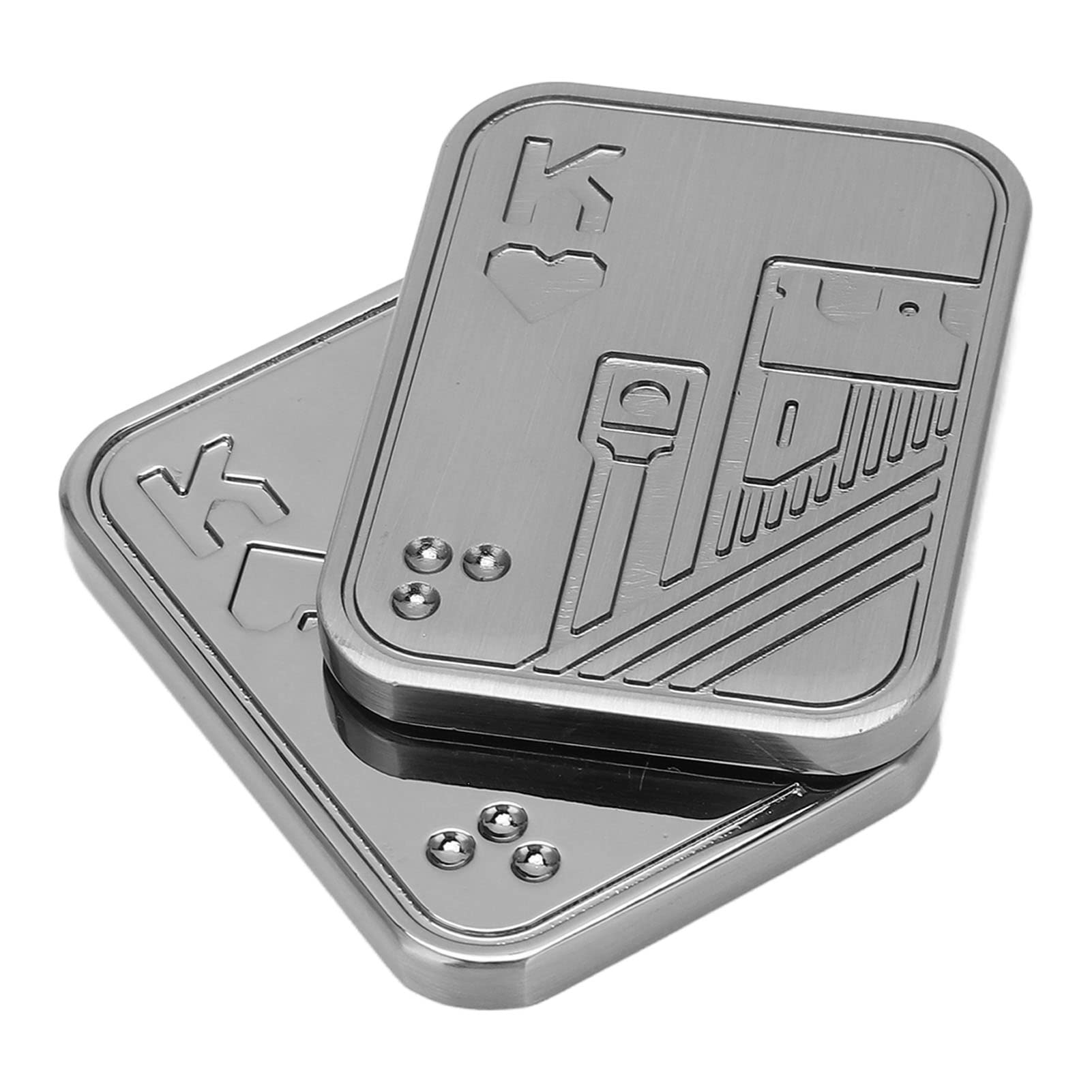 Luqeeg Metal Poker Fidget Slider Toys, Magnetic Metal Fidget Slider, Metal Poker Push Card ADHD Sensory Toys for Adult Anxiety Stress Relief, Ideal for Boyfriend and Father