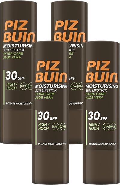 Piz Buin Moisturising Sun Lipstick SPF 30 4.9g Pack of 4