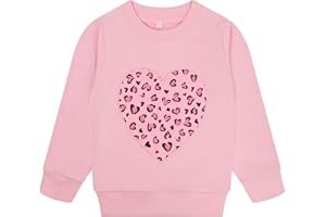 RETSUGO Toddler Baby Girls Sweatshirts Casual Pullover Crewneck Winter Long Sleeve Tops Shirts Clothes 3T-8T