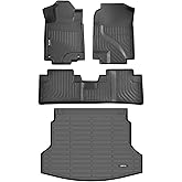 AIPOIL® Floor Mats & Cargo Liner Set for 2012-2016 Honda CRV (Fit for LX & SE & EX & No subwoofer)(Not fit CRV Touring) All Weather Protection TPE Car Full Set Custom CR-V Car Mats Accessories - Black