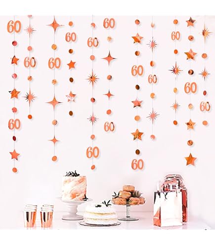 Geburtstagsbanner "I'm 60 Bitches" - Roségolden, Lustige Deko Zum 60. Geburtstag