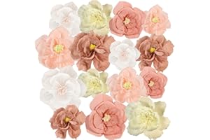 30 Pcs Tissue Paper Flowers, Paper Flowers Decorations for Wall Flower Party, for Wedding Party Bridal Shower(Light Lotus Roo