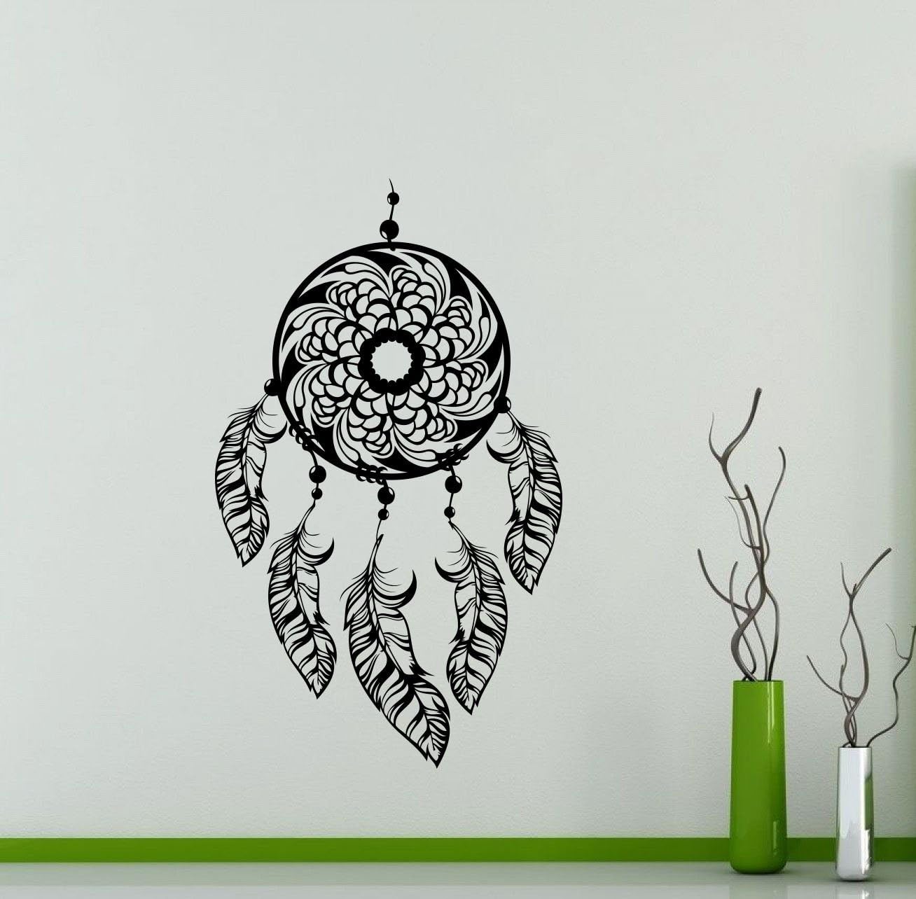 Higoss Dream Catcher Wall Decal Indian Amulet Feather Vinyl Wall Sticker Home Decor