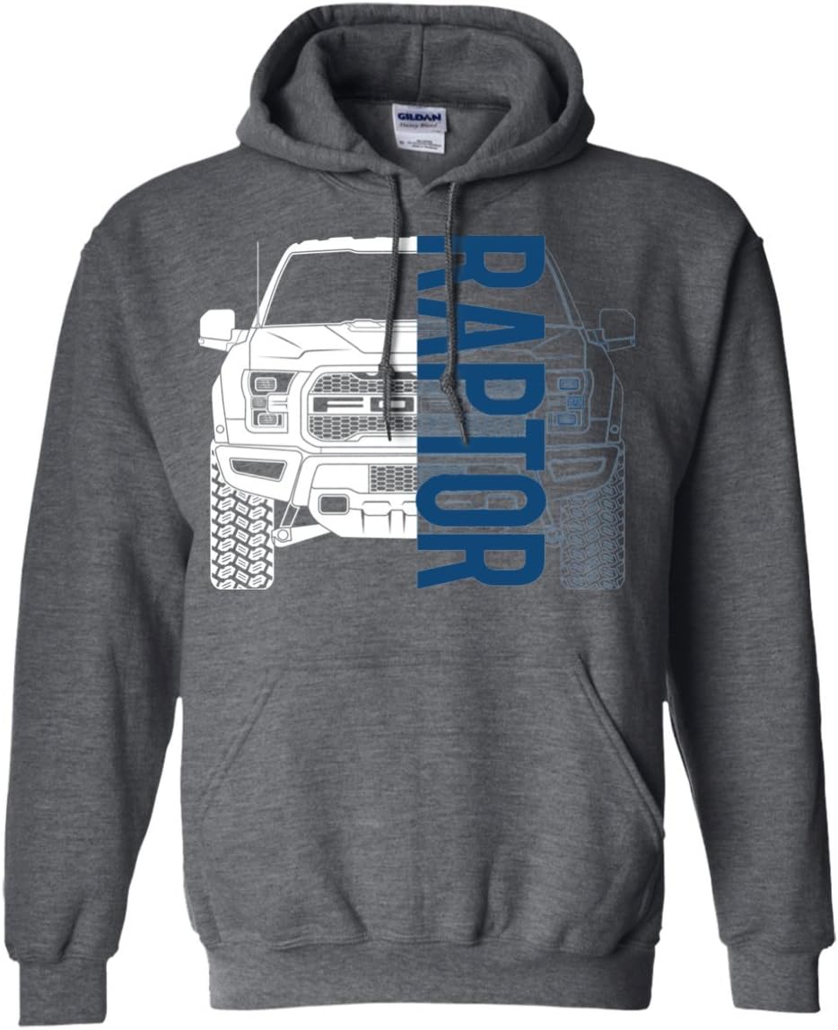 WheelSpinAddict Men's Raptor F-150 F150 Truck Hoodie