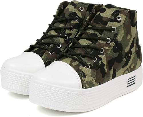 Amazon セレブル アールスポーツ Rsport ハイカットスニーカー レディース 厚底スニーカー 軽量 サイドファスナー 迷彩 Ll スニーカー