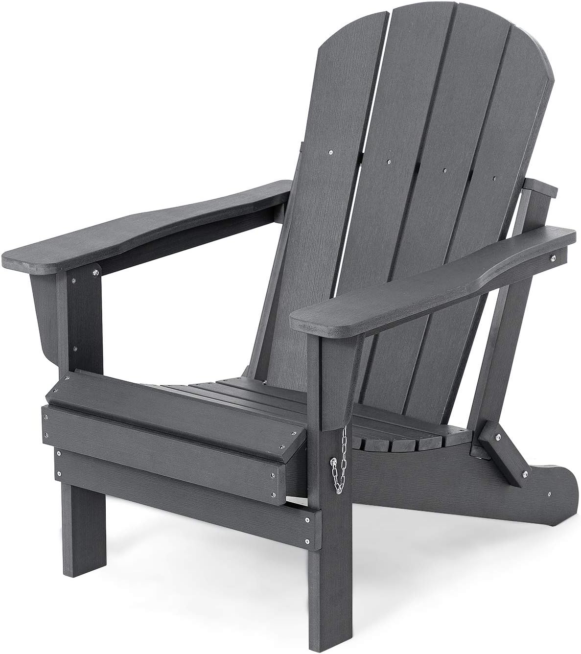 SERWALL Adirondack Chair for Patio Garden (Folding Gray) Classic Space