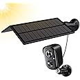 Solar Panel for Security Camera,IP65 Waterproof Solar Panel for DC 5V Rechargeable Battery Camera, USB Solar Panels Compatible with Wyze Cam Outdoor,360°Adjustable Mounting