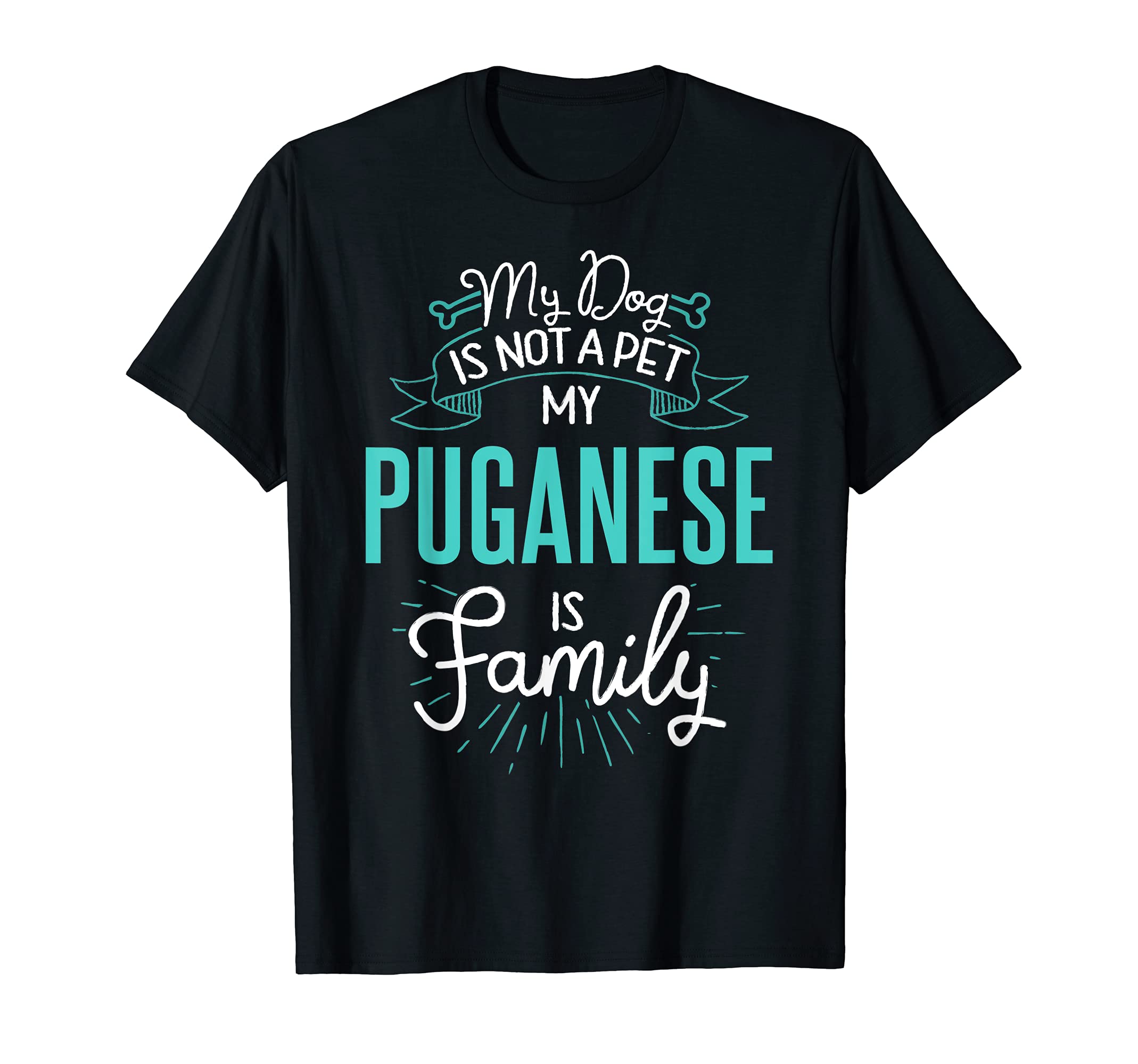 Cute Puganese Design Family Dog Giftn T-Shirt