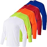 LeeHanTon Men UPF 50+ Sun Protection Long Sleeve T Shirts Pack Dry-Fit UV Breathable Athletic Running Activewear Workout Tee