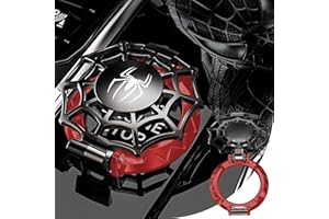 TYBASTHE Original | Push Start Button Cover, Spiderman Car Engine Start Stop Button Cover Protector, Cool Car Accessories Interior Decor Sticker Decals Motorcycle Key Ignition Switch Cover, Black&Red