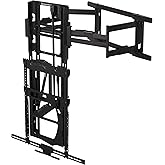 MantelMount-MAX1 Full Motion Pull Down TV Mount-Perfect Above Fireplace, 29" Vertical Drop, 40&deg; Swivel L/R, Stop Anywhere Tension Design, 3" Flush to Wall, for TVs 50"-86" to 90 lbs.