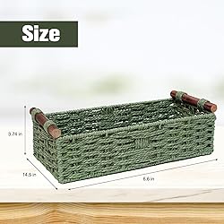 Round Paper Rope Storage Basket Wicker Baskets for