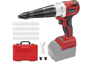 Cordless Rivet Gun Tool for Mil-Waukee 18V Max Battery, Brushless Electric Automatic Rivet Gun for Rivets 1/8'', 5/32'', 3/16