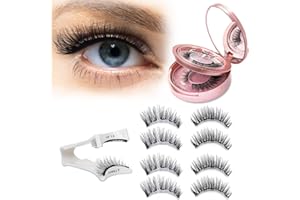Magnetic Eyelashes, Natural Look Magnetic Eyelashes without Eyeliner, Lashes Extension Kit with Applicator, Reusable Eyelashe