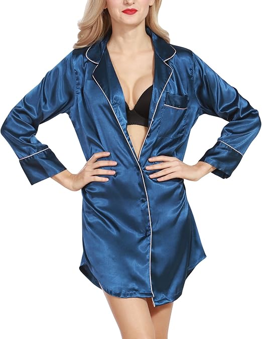 camisa de raso mujer