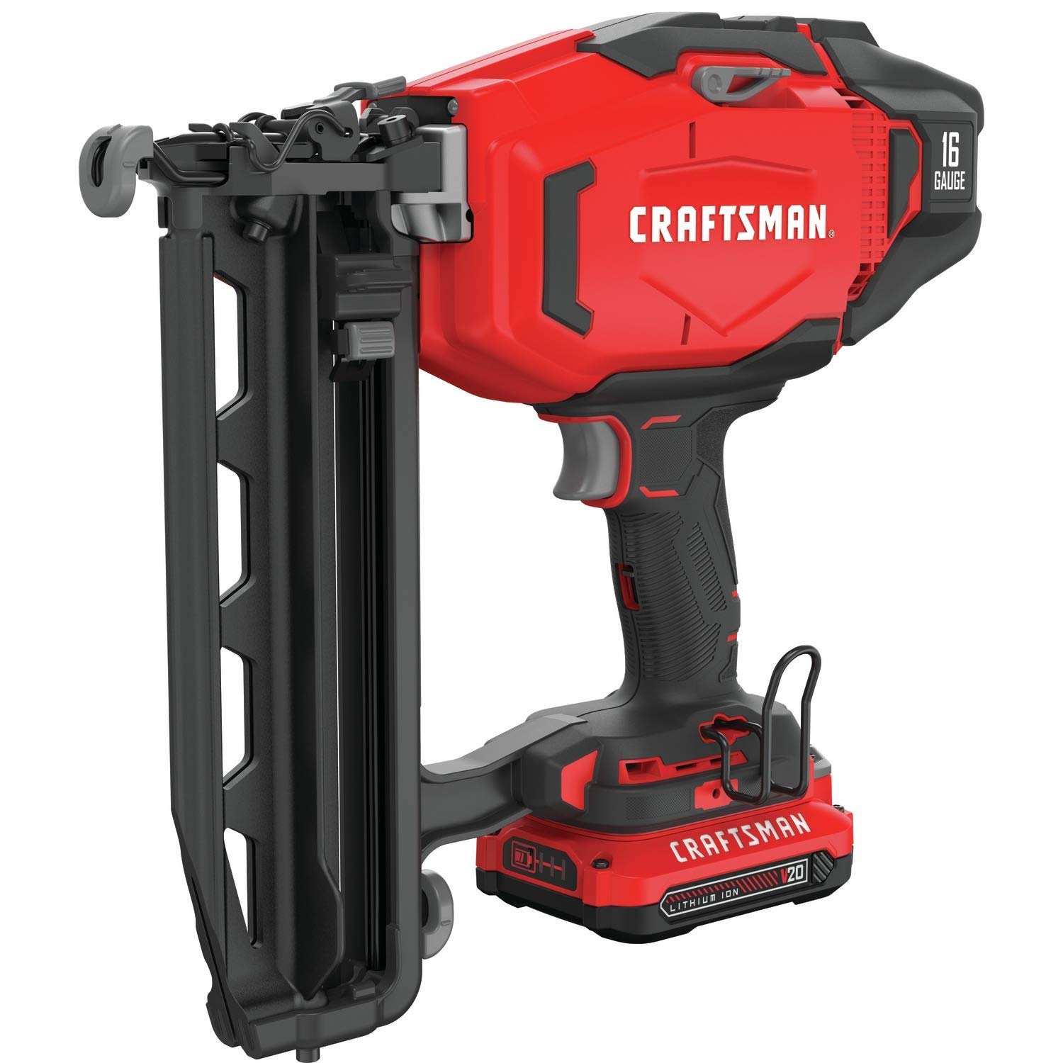 Photo 1 of CRAFTSMAN V20 Cordless Finish Nailer Kit, Nail Gun, 16GA, 2-1/2 Nails, Battery and Charger Included (CMCN616C1)
