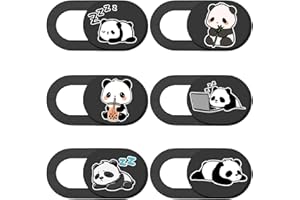 PRESSINART 6Pcs Laptop Camera Covers Webcam Camera Cover Panda Pattern Privacy Security Guard Slide Phone Webcam Protector fo