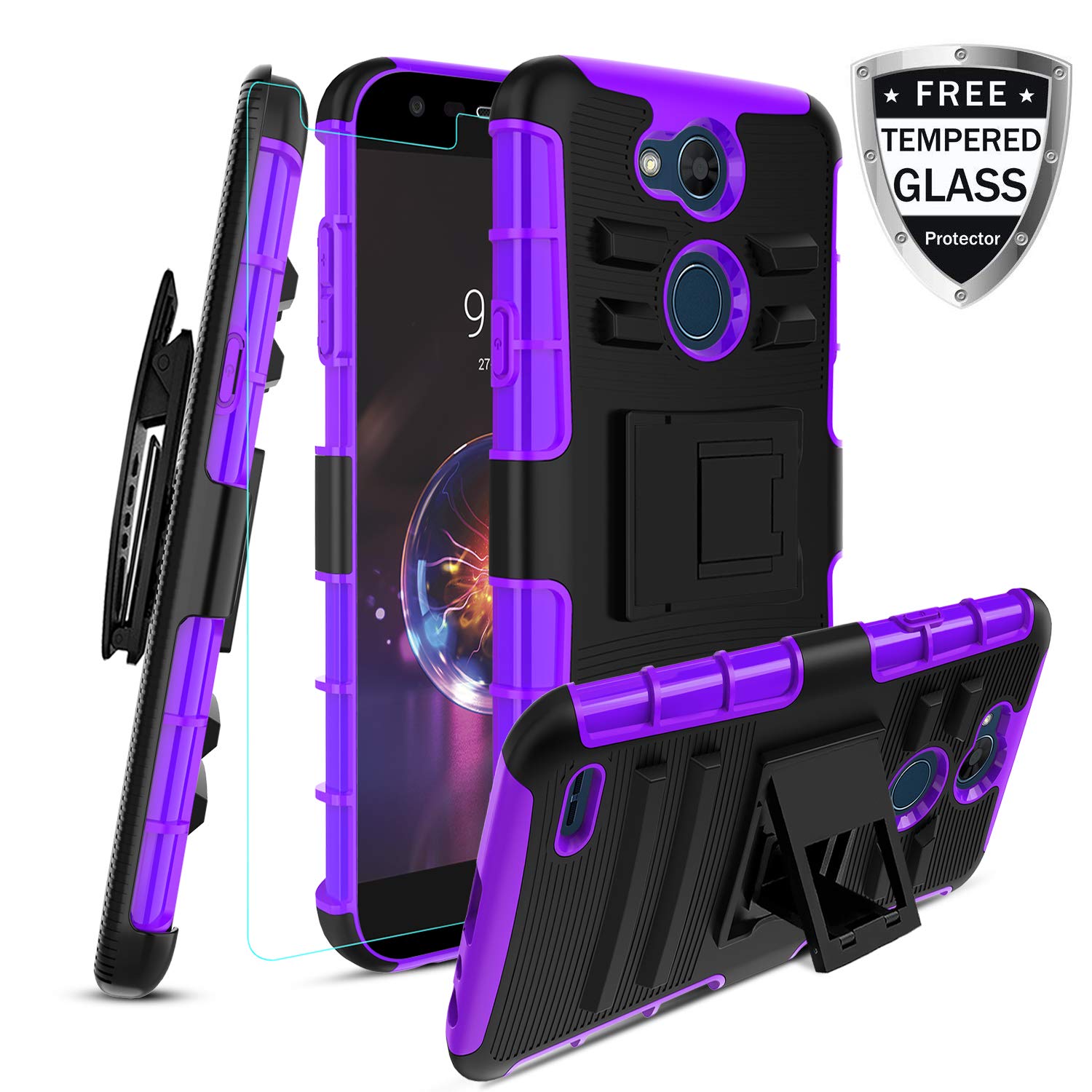 Best lg x charge cricket phone case purple