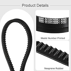 uxcell 4Pcs AX65 EPDM V-Belt, Raw Edge Cogged