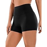 CRZ YOGA Women's Naked Feeling Biker Shorts - 3 Inches High Waisted Yoga Workout Running Spandex