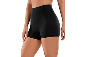 CRZ YOGA Women's Naked Feeling Biker Shorts - 3 Inches High Waisted Yoga Workout Running Spandex