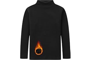 CUNYI Mock Neck Shirts Girls Boys Cotton Thermal Undershirt Long Sleeve Base Layer Tops Tees