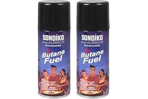 SONDIKO Butane Fuel Refill 2 Pack, Premium Butane Refill 75 ML, Butane Fuel Canister for Torch Lighter, Kitchen Torch, Butane Torch