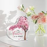 Gleevara Heart Shaped Acrylic Plaque You will forever be my always Gift for Her view 6