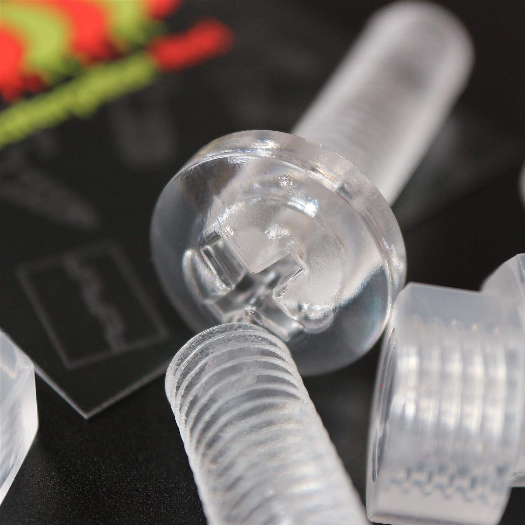 Pack of 30 Transparent Clear Plastic, Pan Head, M8 x 40mm Nuts & Bolts -Acrylic Plastic Screws