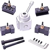 JWGJW 120034 Tool Post &amp; Lathe Tool Holder &amp; Axa Tool Holder for Mini Lathe | Quick Replacement Tool Holder for Mini Lathe Home Wood Lathe