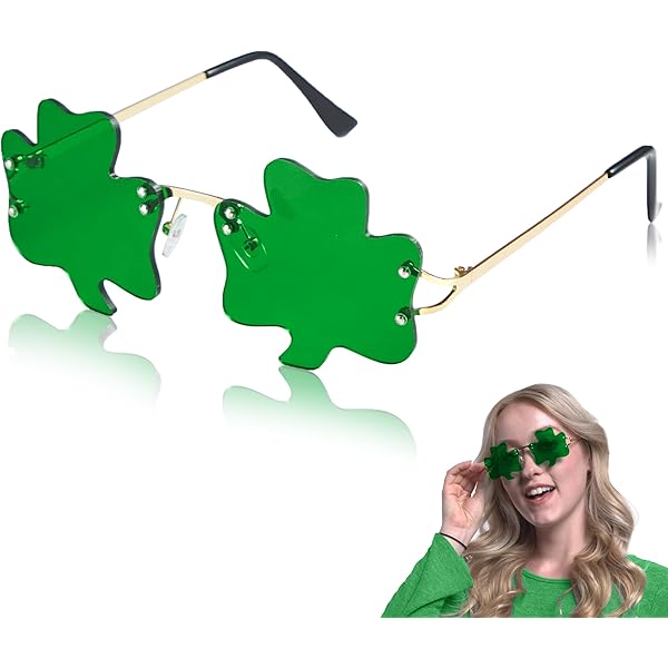 St Patricks 4 Pares De Gafas De Sol De Día De San Patricio Lentes De Disfraz Duende