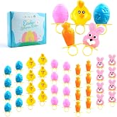 Easter Ring Lollipops Individually Wrapped Suckers Bulk Variety Pack - Candy for Easter Basket Stuffers, Party Favors and Exchanges, Spring Treats, Egg Hunts, 40 Count