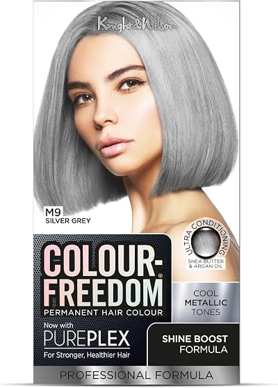 Knight & Wilson Colour Freedom Metallic Silver Grey Permanent Hair Dye with