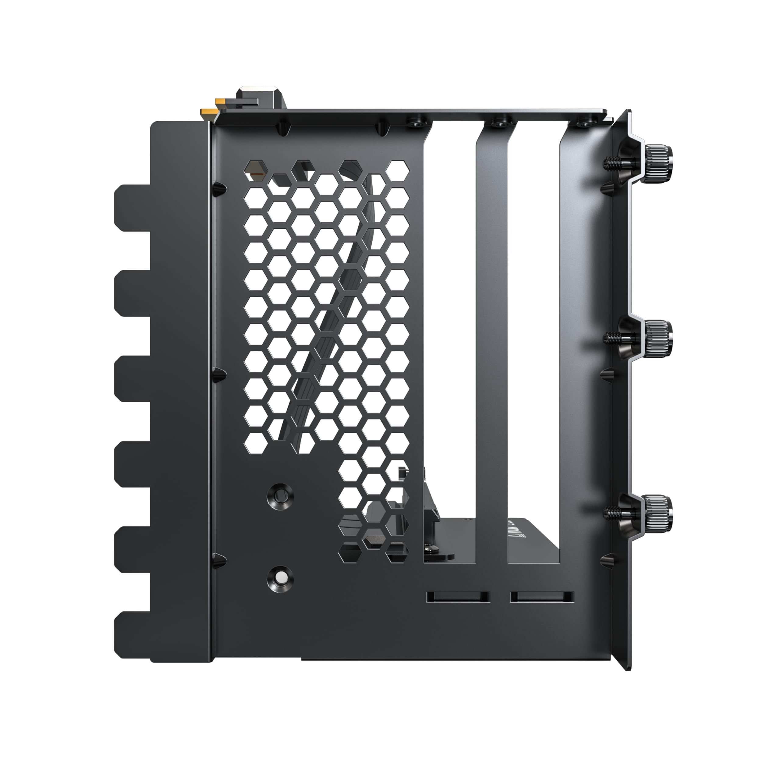 VGM 2 Vertical GPU Mounting Kit, High-Speed PCIE 4.0 x 16 Riser Cable, 244mm Flexible Extender Card with 90-Degree Extension Port, Only Support 7 PCIe Slots Full-Break, 3 Slots GPU Holder - Black