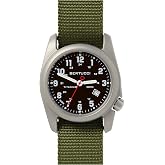 BERTUCCI A-2T Men's Watch - Titanium - Olive Nylon Strap - Black Dial - 12122