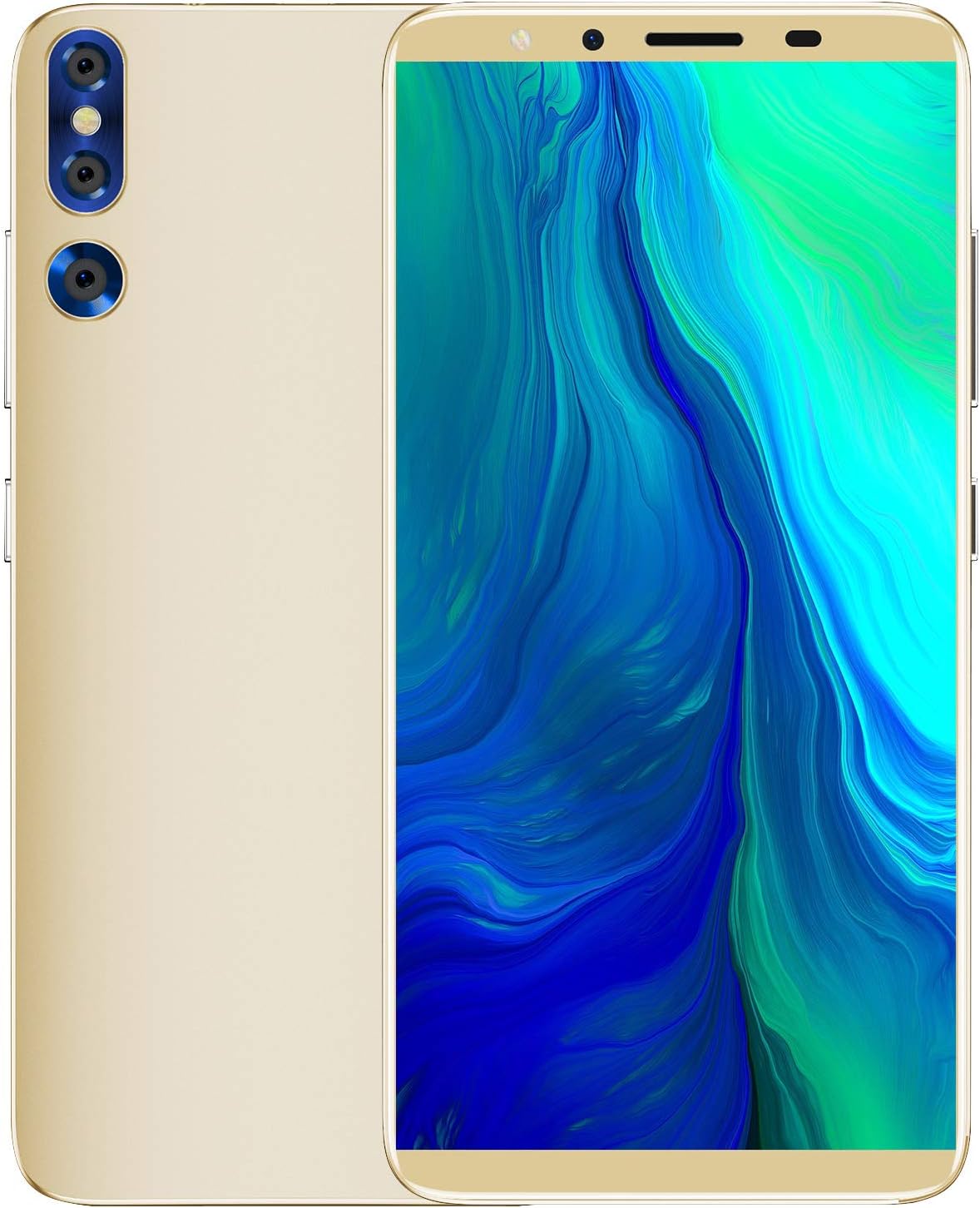 Veecome 5.72 inch Large Screen Smartphone P20plus 4G+32G Face ID Android Cellphone Golden U.S. Plug