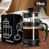 ParaCity French Press Coffee Maker 17OZ 500ml 304 Stainless Steel Filter Black view 8