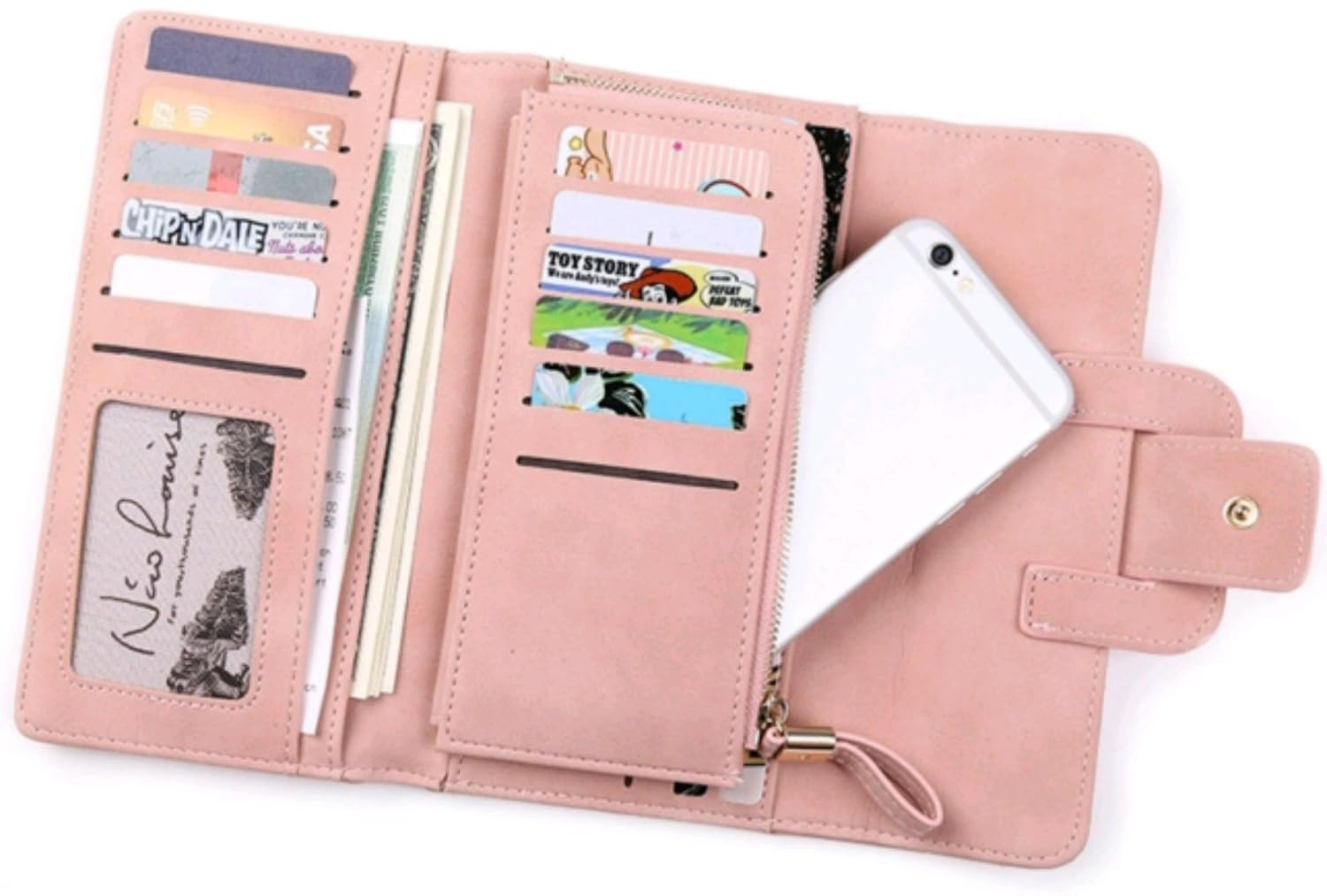 women large capacity zipper long clutch wallet leather lady elegant purse card holder