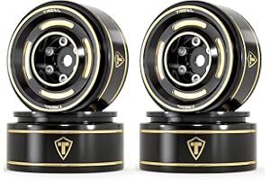 TREAL 1.0 Beadlock Wheels Brass Crawler Wheel Rims Weight (4P) Removable Hubs Upgrades for SCX24 AX24 FCX24 TRX4M 1/24 1/18 RC Crawler, 50g/pc (Type C)